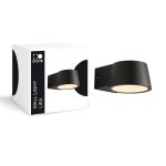 D'Lite Wandlamp Lira Zwart 7W 600lm 830 Warm Wit | IP54