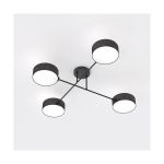 Emibig Plafondlamp Maga Staal Zwart | Geschikt voor 4x E14 - Max 10W