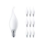 Voordeelpak 10x Philips Corepro LED Kaars E14 Gebogen-tip Mat 2.2W 250lm - 827 Zeer Warm Wit - Vervangt 25W