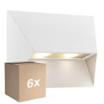 Voordeelpak 6x Nordlux Pontio 27 Wandlamp Aluminium Wit | Geschikt voor 2x GU10
