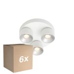 Voordeelpak 6x Nordlux Pitcher Spot Metaal Wit | Geschikt voor 3x GU10