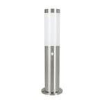 Eglo Sokkel Lamp Helsinki Roestvrij Staal | IP44 - Geschikt voor 1x E27 - Bewegingssensor