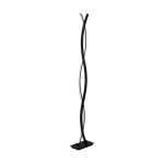 Eglo Vloerlamp Lasana 3 Staal Aluminium Zwart 17W 2300lm - 830 Warm Wit | IP20