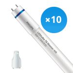Voordeelpak 10x Philips LED Buis T8 MASTER (EM/Mains) High Output 8W 1000lm - 830 Warm Wit | 60cm - Vervangt 18W