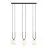 Emibig Hanglamp Glam Staal Zwart | Geschikt voor 3x E14 - Max 10W