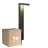 Voordeelpak 3x Nordlux Solar Sokkel Lamp Rica Vierkant Roestvrij Staal Zwart 4.5W 380lm - 830 Warm Wit |Bewegings- en Lichtsensor