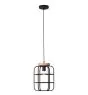 Brilliant Gwen Hanglamp Metaal Hout Zwart | 250mm - Geschikt voor 1x E27