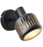 Brilliant Tyas Wandlamp Aluminium Metaal Zwart Goud | Geschikt voor 1x E14
