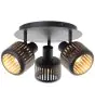 Brilliant Tyas Plafondlamp  Aluminium Metaal Zwart Goud | 370mm -  Geschikt voor 3x E14