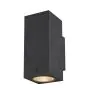 SLV Enola Up/Down Wandlamp Aluminium Grijs Vierkant 20W 1900lm - 940 Koel Wit | Buitenverlichting - IP65 - Beste Kleurweergave