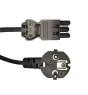 Noxion GST-Compatibel Voedingskabel - Vrouwlijk + Schuko Europlug - Zwart 1.5m - 3 pole 0.75mm2