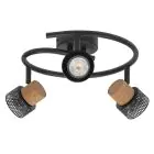 Ledvance LED Decor Spot Cork Staal Spiraal Zwart 10W 690lm - 827 Zeer Warm Wit | Dimbaar