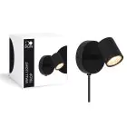 D'Lite Wandlamp Trop Zanderig Zwart | Geschikt Voor 1x GU10