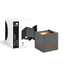 D'Lite Wandlamp Nova Zwart Up & Down 4.9W 480lm - 830 Warm Wit | IP54 - Verstelbare Gradenbundel