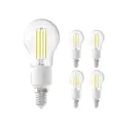 Voordeelpak 5x Calex Smart Tuya Wifi E14 Kogel 4.5W 450lm - 818-830 Afstembaar Wit | Dimbaar - Vervangt 40W 