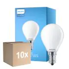 Voordeelpak 10x Philips Corepro LED Lustre E14 Kogel Mat 6.5W 806lm - 827 Zeer Warm Wit | Vervangt 60W