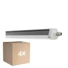Voordeelpak 4x Ledvance Waterdicht Montagebalk Vochtbestendig FLEX Doorvoerbedrading 42W 6800lm - 840 Koel Wit | IP66 - Vervangt 2x 58W