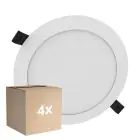 Voordeelpak 4x Ledvance Downlight Slim Alu Wit 16W 1600lm 90D - 830 Warm Wit | Zaagmaat 175mm - IP44 