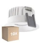 Voordeelpak 10x Ledvance LED Spot Fix Aluminium Wit 8W 680lm 36D - 930 Warm Wit | Zaagmaat 68mm - IP44 - Beste Kleurweergave - Dimbaar