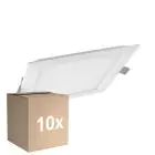 Voordeelpak 10x Ledvance LED Downlight Slim Vierkant SQ105 6W 420lm 120D - 830 Warm Wit 