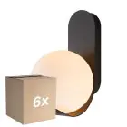 Voordeelpak 6x Nordlux Dalius Wandlamp Zwart | Geschikt voor 1x E27