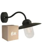 Voordeelpak 6x Nordlux Luxe Wandlamp Metaal Zwart | Geschikt voor E27