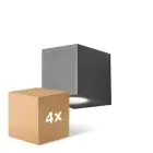 Voordeelpak 4x D'Lite Wandlamp Vrebos Zwart | IP54 - Geschikt Voor 1x GU10