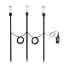 Voordeelpak 3x Eglo Prikspot Zancaro Aluminium Zwart 1W 130lm - 830 Warm Wit | IP44